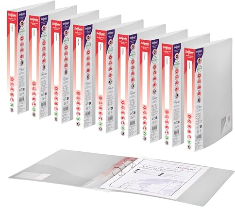Snopake [100% Recycled] A4 2 O-Ring 25mm RingBinder - Clear [Pack of 10] Ref: 10183