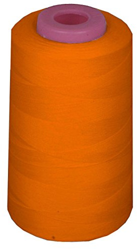 LA Linen 100% Polyester Cone Serger Thread, Orange A224