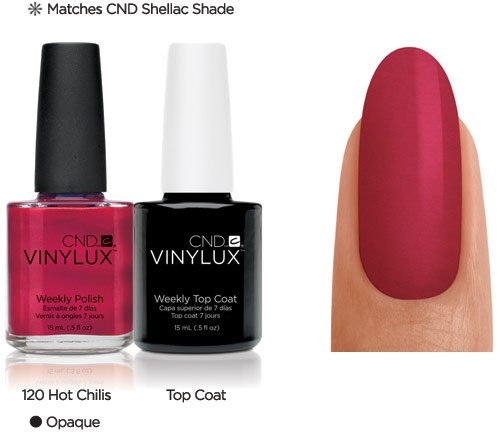 CND Creative Vinylux Â– Duo Â– Top Coat + Hot Schärfe Â– Weekly Polish Â– 2 x 15 ml