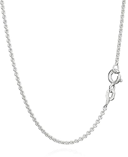 NKlaus Kette Echt Silber 925 - Ankerkette - Sterling Silberkette Herren und Damen - Anker Kette Rund Massiv - 2,00mm breit