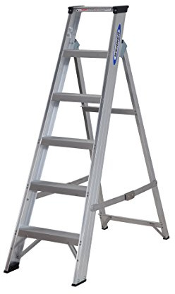 Werner MasterTrade™ Stepladder 6 Tread, Heavy Duty 175Kg Load Capacity, BS 2037 Class 1 certification, 25 Year Guarantee