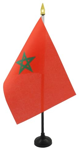 AZ FLAG Bordsflagga Marocko 15x10 cm Marockansk 100D Polyester Plastfot