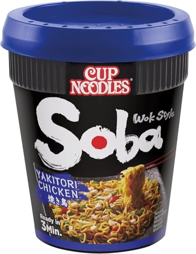 NISSIN Soba Wok Style Yakitori Chicken Instant Noodles, 89 g | Quick & Easy Instant Noodles Meal, Low in Fat, Ready in 3 Minutes, Perfect for On-the-Go, Quick Snack