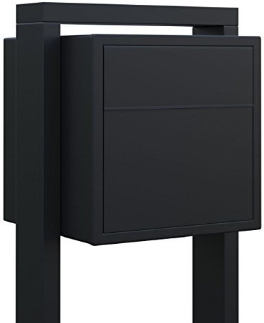 Standbriefkasten, Design Briefkasten Soprano Schwarz - Bravios