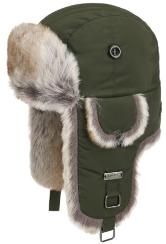 Barts Fliegermütze Kamikaze Wintermütze mit Ohrenklappen und Kunstfell 0126 Army 13