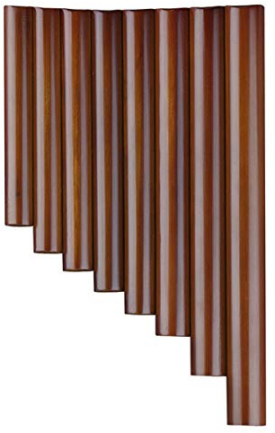 8 Pipes Natural Bamboo Mini Portable Pan Flute Chinese Traditional Musical Instrument Brown Pan Pipes Easy to Learn (Right Hand)