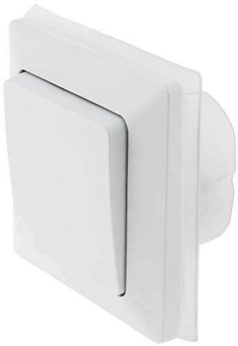 Conmutador MILOS IP44, blanco mate, terminales de tornillo