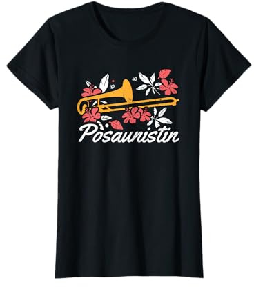 Posaunistin Blasmusik Posaunenspielerin Posaune T-Shirt