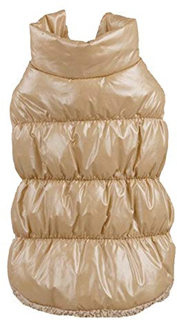 Herbst Winter Haustier Hunde Katzen Daunenjacke, Hund Mantel Verdickung, Wasserdicht Fleece gefüttert Warme Winterjacke Hunde Bekleidung für Teddy, Yorkshire Terrier, Chihuahua, Pommern Beige XL