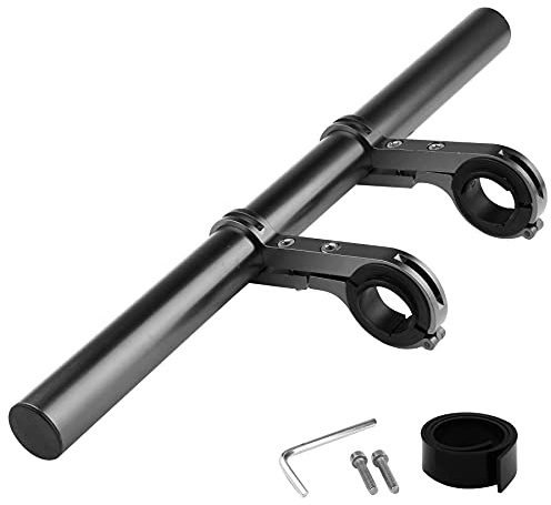 HUOZHI Bike Handlebar Extender 11.8 Aluminum Alloy Bicycle Handlebar Extension Bracket Lightweight Durable for Phone Holder GPS Speedometer Cycling Accessories