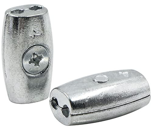 Morsetti per Duplex fune metallica - 6 pezzi Clip in lega di zinco, per 4 mm Cavo, per Esterno Fisse morsetto per filo stendibiancheria, funi metalliche, zanzariere per arrampicata e ombrelloni