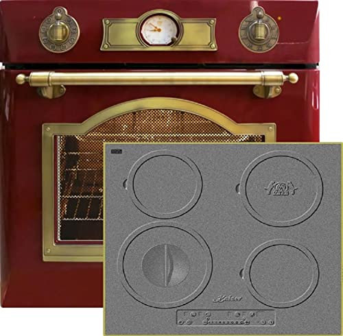 Kaiser Set de cuisinières à gaz EH 6355 RotEm + KCT 6705 RI - Kit de four électrique - 79 l - Four encastrable - 10 fonctions + plaque de cuisson à induction encastrable 60 cm - Verre noir