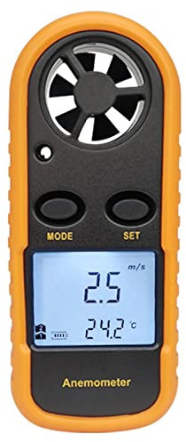 Anémomètre Portatif,Anémomètre Numérique De Vitesse Du Vent,Débitmètre D'air, Anémomètre Portable Avec Rétroéclairage LCD Pour La Collecte De Données Météorologiques En Extérieur, Voile,Surf,Pêche