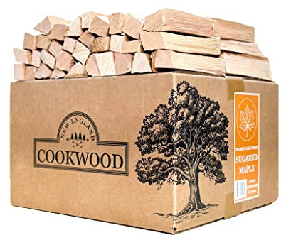 Räucherbrocken - Ahorn, Buche & Eiche. 12,7 cm Universal-Kochholz - 6,8 kg ~ 1000cuin Premium ofengetrocknetes Kochholz für Grills, Smoker und Ooni, Solo, Bertello Pizzaöfen (Hartholzmischung)