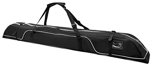 MOPHOEXII Ski Bag,Single Ski Bags for Air Travel,Ski Bag with Separate Pole Slot,Ski Travel Bag for Snow Gear, Poles and Accessories