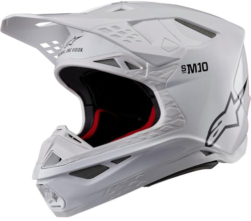 Alpinestars Motocross-Helm Supertech S-M10 Solid - Schwarz/Glossy/Carbon