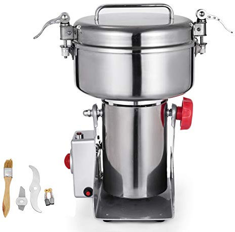 Grain Grinder Mill 2100W Powder Machine Flour Mill Grinder Electric Grain Mill Grinder For Herb Pulverizer Food Grade Stainless Steel (2.2LBS)