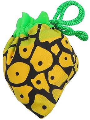 MAGICLULU 3stücke Faltbare Einkaufstasche Aus Strapazierfähigem Material Wiederverwendbare Taschen Mit Ananas-obst-muster Kompakt Und Waschbar Für Lebensmittel Und Veranstaltungen
