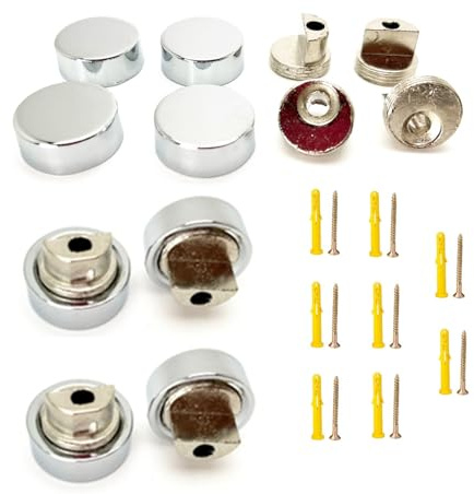 CuiCanfla Lot de 8 entretoises polyvalentes en acier inoxydable Avec tube d'expansion et vis Pour miroir, photo en verre, image acrylique