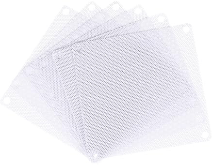 sourcing karta 6 stycken PC-dammfilter, 90 x 90 mm PVC datorhölje fläktgaller för datorchassi högtalare, vit