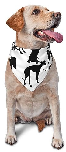 Dreieckiges Hundehalstuch, leicht, dünn, für große, mittelgroße und kleine Hunde und Katzen, Schwarz
