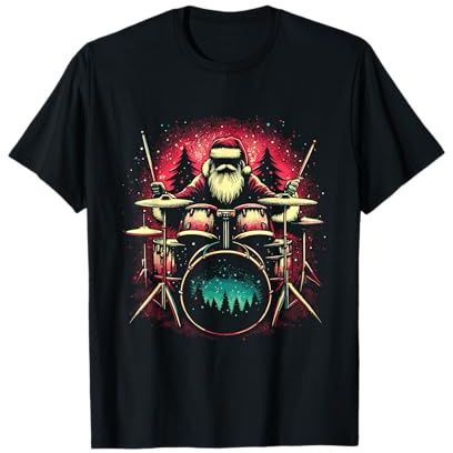 Santa Claus Drummer - Weihnachts-Schlagzeug für Drums Lover T-Shirt