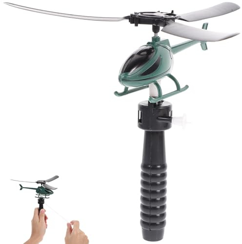 TOYANDONA Pull String Helicopter Toy for Kids Educational Flying Copter with 360 Rotation Diy Assembly Toy Gift for Children S Development and Party Favors