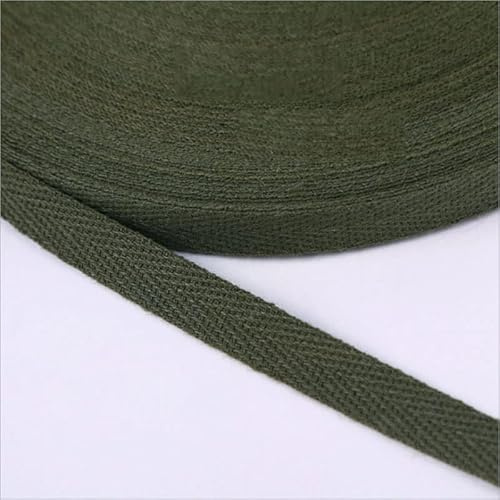 tutu2 Köperband Baumwolle 20mm Nahtband zum nähen Baumwollband 30 Farben 2cm Breit (Olivgrün, 5 metre)