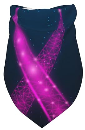 Xiso Ver Hundehalstuch mit Aufschrift Two Human Hands are Holds Pink Ribbon Awareness, 1 Packung, hochwertiger, strapazierfähiger Dreieckstuch, waschbar, macht Ihren Hund zum Blickfang, geeignet für