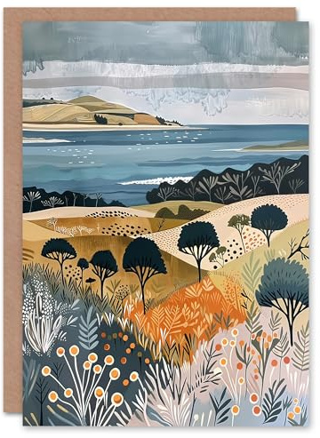 Greeting Card Black Isle Cromarty Scottish Highlands Painting Blank For Him Or Her Art Birthday Card