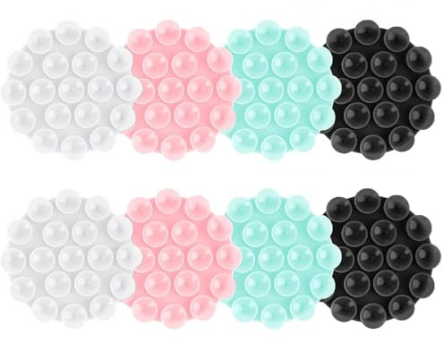 8 Stück Handy Saugnapf, Silikon Saugnapf Handyhülle, Handy Kleber Rückseite Saugnapf, Handyhalterung Saugnapf, Anti-Rutsch-Handyhalter für Selfies und Videos