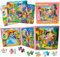 Homewit Kinderpuzzle ab 3 Jahre, Magnetische Puzzles Buch für Kinder, 25-30-42 Teile Puzzlebuch zum Thema Märchen, Magnetspiel Beschäftigung im Flugzeug, Reisespiele Kinder