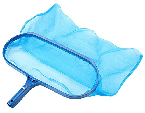 Blue Plastic Leaf Skimmer Fine Mesh Net Deep Pocket Pool Skimmer Pond Tub Tool