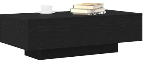 vidaXL Couchtisch Schwarz Eichen-Optik 100 x 49,5 x 31 cm | Bietet ausreichend Platz für deine Sachen, Stilvolle zeitgenössische Ästhetik, Solide schwere Basis sorgt für Stabilität
