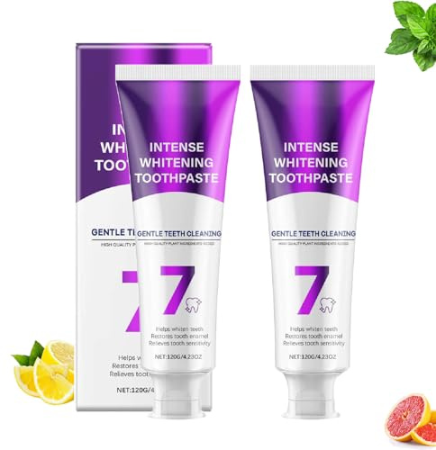 7Pro Intense Whitening Toothpaste, 7-Pro Intensive Toothpaste, Deep Stain Remover for Smokers & Enamel Safe - Fresh Mint Flavor for Long-Lasting Freshness & Gum Health (2)