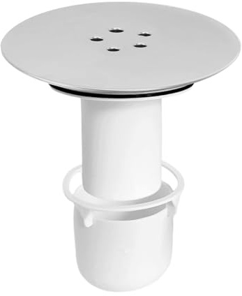 Copertura per scarico doccia, 11,5 x 6,3 x 9,5 cm, ricambio per scarico della doccia, tappo superiore rimovibile, copertura per piletta doccia, scarico rapido (bianco)