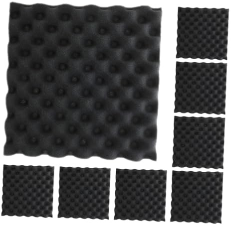 Kisangel 8 Stück Selbstklebende Decken Akustikpaneele aus Schallschutz Soundproof Cotton Schwarz für Audiobereiche und Klavierzimmer