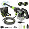Pulitore ad alta pressione senza fili, 3000 W, 200 bar, 6 in 1, con display digitale, motore Brushless, 3 modalità, pulizia giardino ad alta potenza, kit schiuma per auto giardino (B-2 batteria)