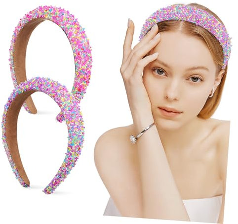 minkissy 2pièces Lot De Bandeaux Larges Rembourrés Pour Femmes Accessoires Pour Cheveux Mignons Et Antidérapants Pour Fêtes