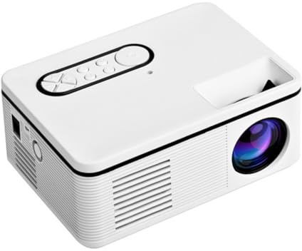 HIAKDOFT Mini Proyector Portátil LED para Cine Casa Proyector Móvil con Múltiples Compatible con TV PC y Dispositivos USB Tecnología de Reflexión Difusa y Altavoces