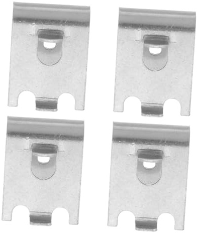 LIFKOME 4 Piezas Clips Estantes Refrigerador Acero Inoxidable Ajustables Ganchos Soporte para Soportes Rejillas Frigorifico Accesorios Frigorificos Compatibles Modelos