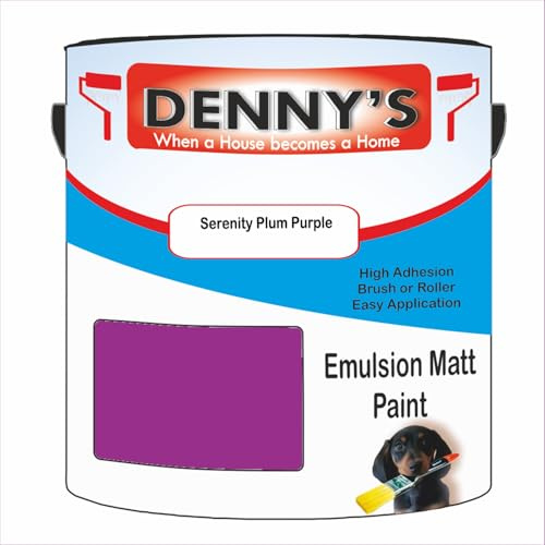 Premium Interior Wall & Ceiling Emulsion Paint – Serenity Plum Purple – Rich Matt Finish, Durable & Washable, Low Odour, Ideal for Living Rooms, Bedrooms & Hallways (250ML Tin)