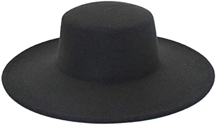 - Cappelli per uomini e donne, elegante cappello in lana invernale, 1920, Cloche, cappelli da bowler, melone velluto, cilindri piatti, cappelli a tesa larga paraorecchie, Nero , Taglia unica