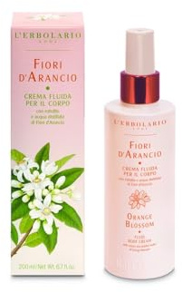 L'Erbolario Fiori d'Arancio – Crema Fluida per il Corpo 200 ml con Estratto e Acqua Distillata di Fiori d’Arancio – Delicata, per Tutti i Tipi di Pelle