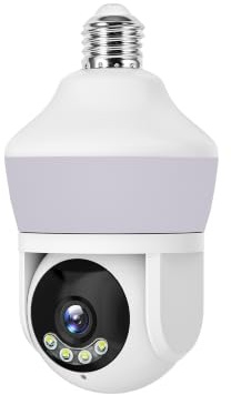 ONNO Sicherheitskamera Bulb WiFi 1080p, 360° Rotation, 110° Neigung, Nachtsicht, Bewegungserkennung, Zwei-Wege-Audio, Steuerung über App, E27-Fassung