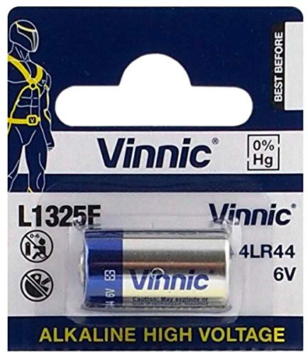One (1) x Vinnic 476A 4LR44 A544 V403PX PX28A Alkaline Battery 6v Blister Packed - Used in Doorbells, Toys, Dog Collars, Cameras, Lighters, and many other applications