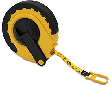 AUSONIA 47532 MAßBAND PROFI MASSBAND KAPSELMAßBAND KAPSELMASSBAND 20 M MIT TASCHE, RUTSCHSICHERE SCHUTZHÜLLE, BAND AUS WIDERSTANDSFÄHIGEM FIBERGLAS UND AUFROLLSYSTEM MIT VERSENKBARER KURBEL