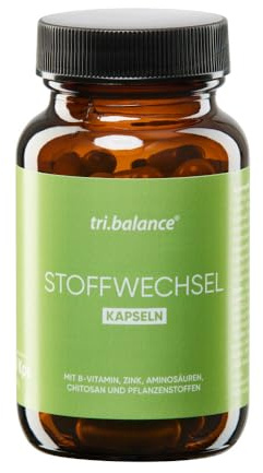 tri.balance Stoffwechsel Kapseln 1 x 60 Stück I Für einen normalen Energie- und Fettsäurestoffwechsel I Ergänzung für eine körperbewusste Ernährung