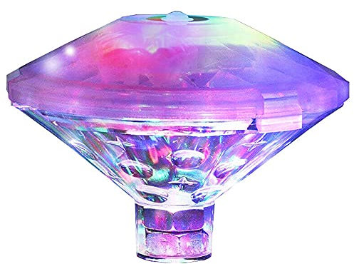 Caxmtu Floating Pool Led Tub Lights Lamp for Bath Disco Pond Swimming Pool Child Bath Toys, 7 Modes Assorted Color Battery Operated