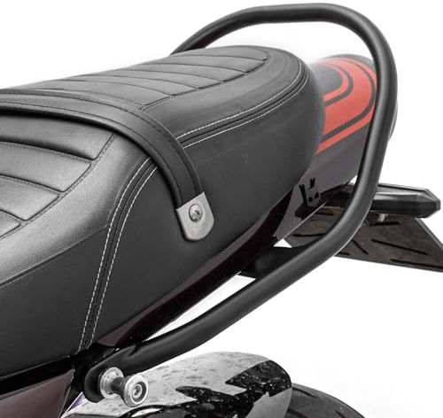Motorrad Stahl Beifahrer Griffe Kompatibel mit Z900RS Z900 RS ABS SE Cafe 2018-2025, Hintersitz Beifahrer Haltegriff Seitenhandlauf Hinterer Griff (Schwarz)
